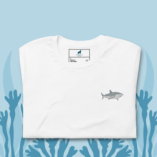 Shark Cotton T-Shirt - Embroidered