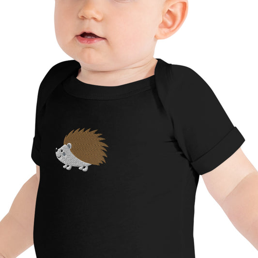 Hedgehog Cotton Baby Body - Embroidered - Wildlife Soul Hedgehog Cotton Baby Body - Embroidered
