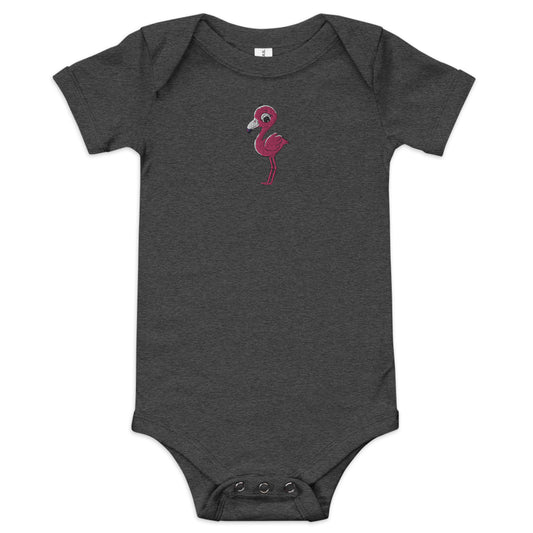 Flamingo Baby Body - Embroidered - Wildlife Soul Flamingo Baby Body - Embroidered