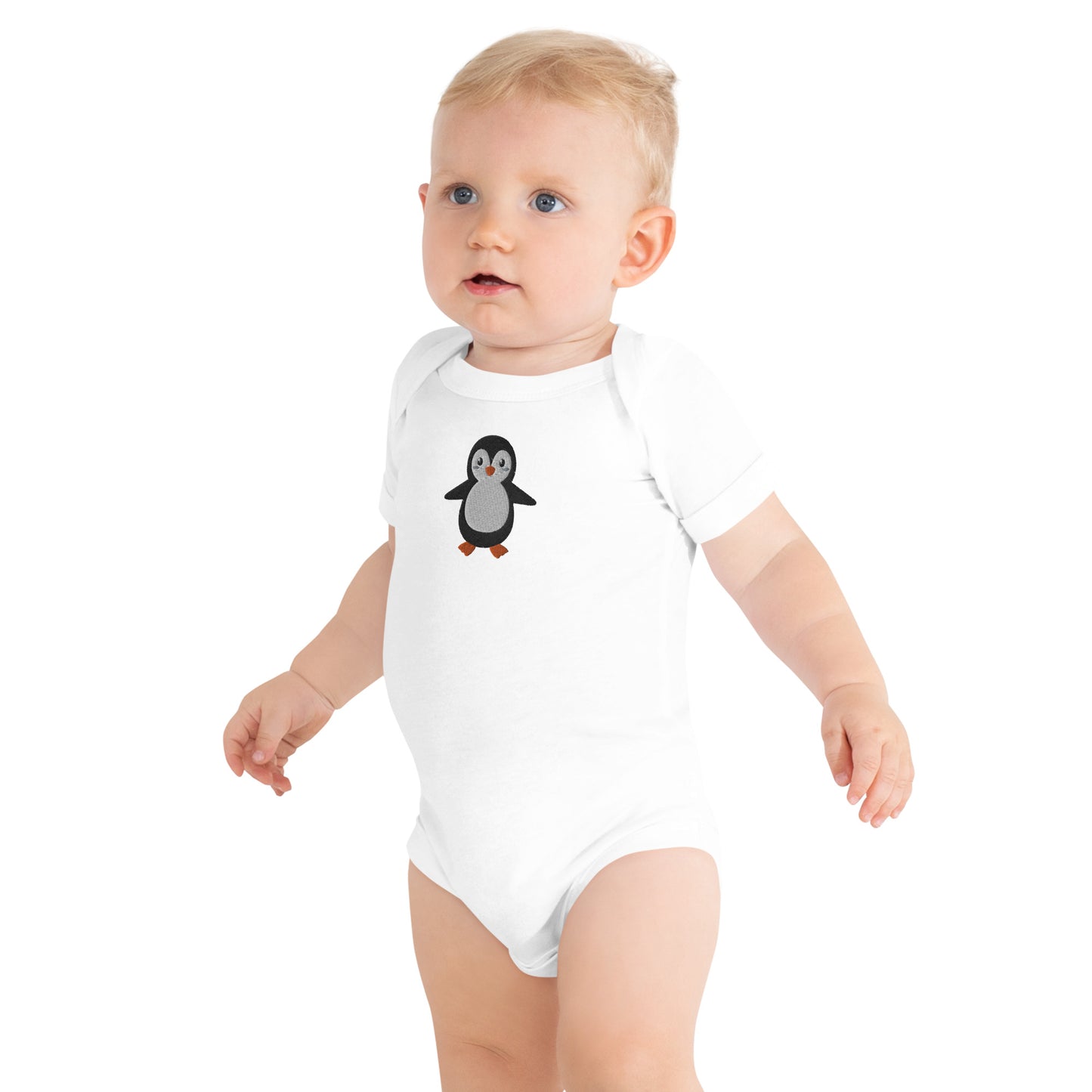Penguin Cotton Baby Body - Embroidered - Wildlife Soul Penguin Cotton Baby Body - Embroidered