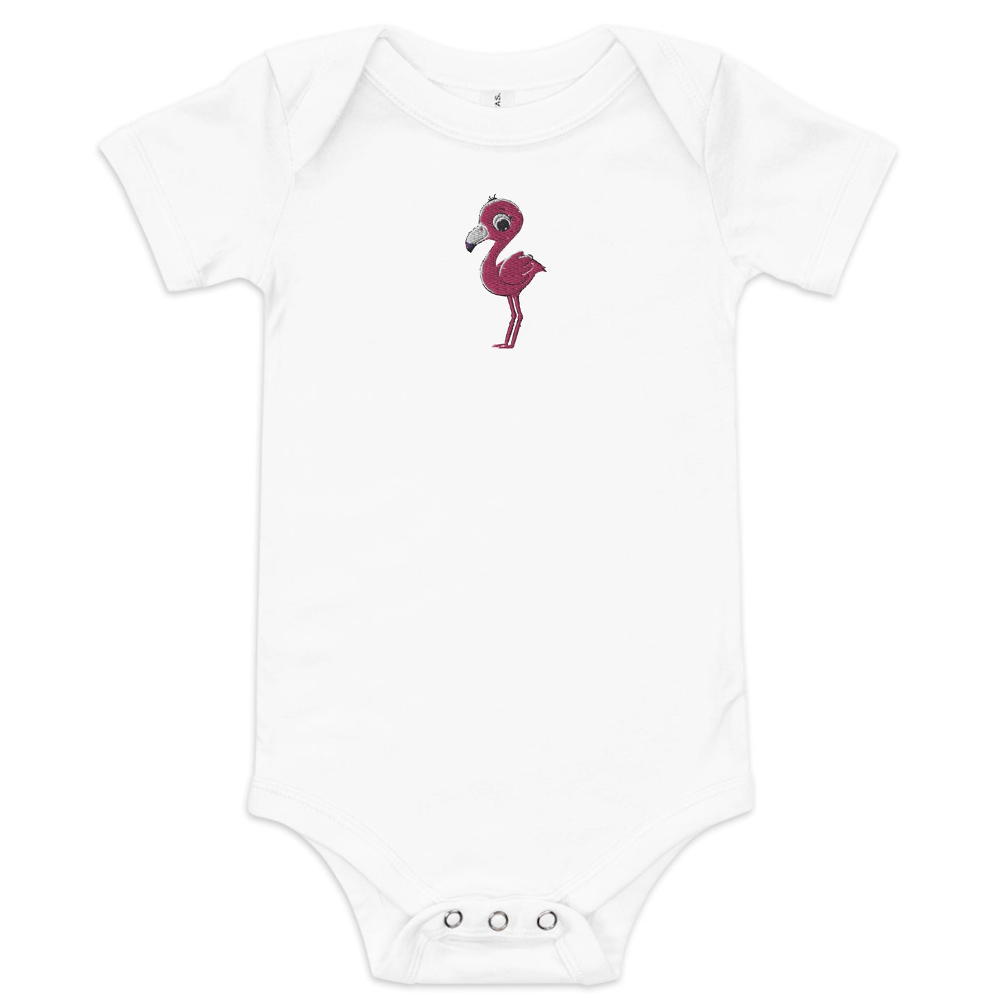 Flamingo Baby Body - Embroidered - Wildlife Soul Flamingo Baby Body - Embroidered