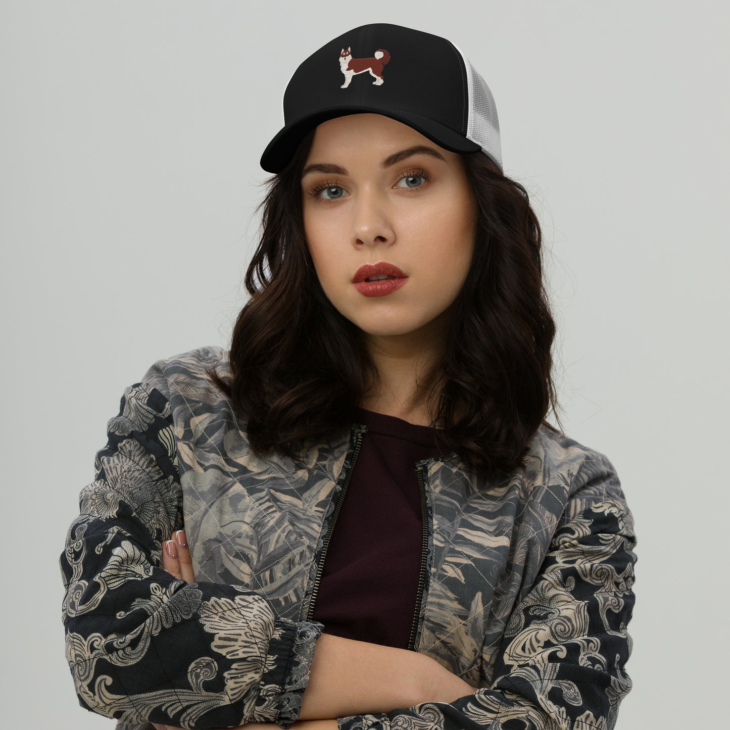 Alaskan Malamute Trucker Cap - Embroidered - Wildlife Soul Alaskan Malamute Trucker Cap - Embroidered