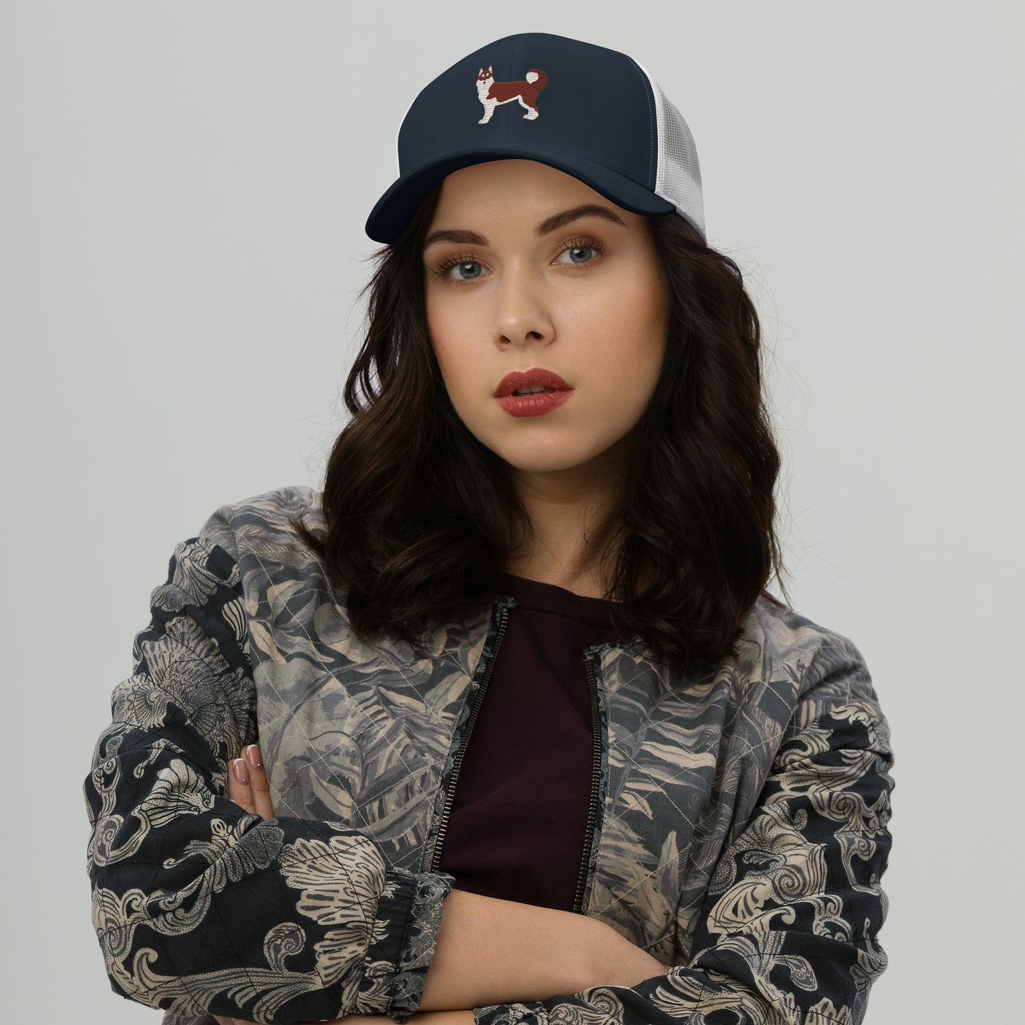 Alaskan Malamute Trucker Cap - Embroidered - Wildlife Soul Alaskan Malamute Trucker Cap - Embroidered