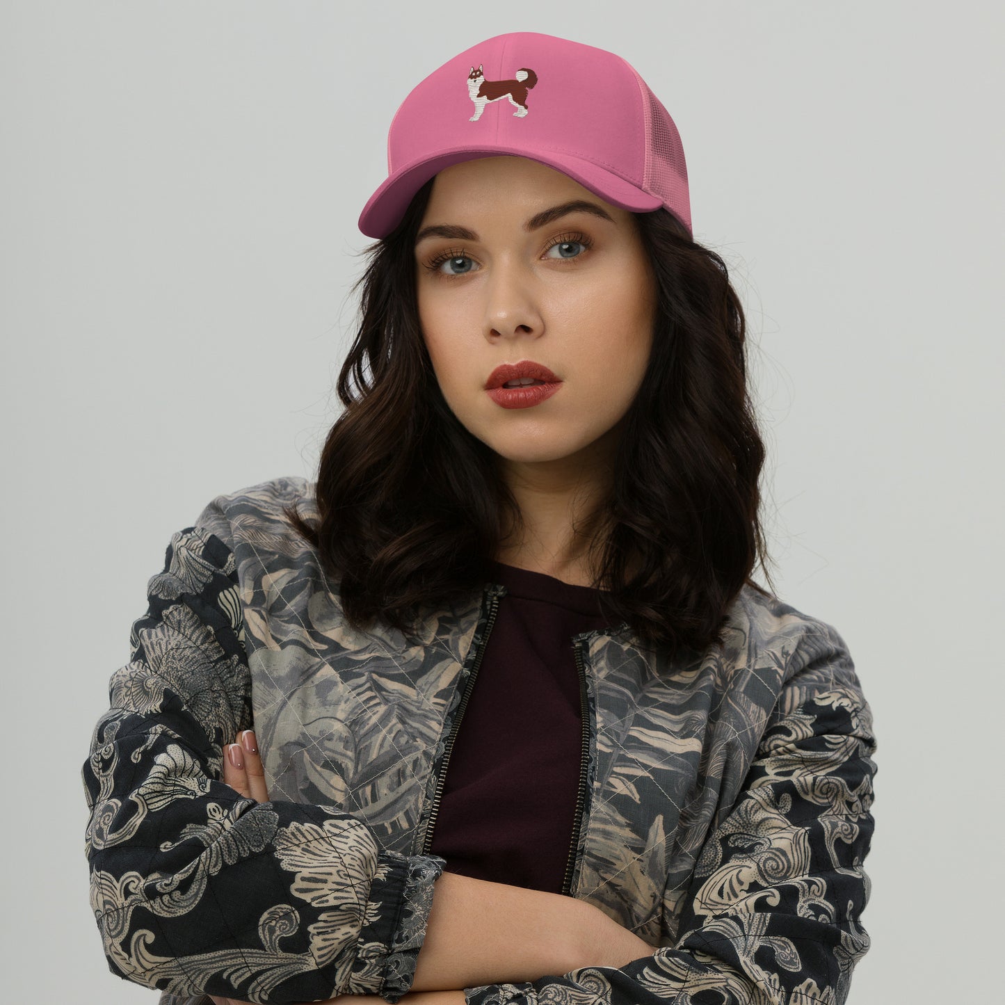 Alaskan Malamute Trucker Cap - Embroidered - Wildlife Soul Alaskan Malamute Trucker Cap - Embroidered