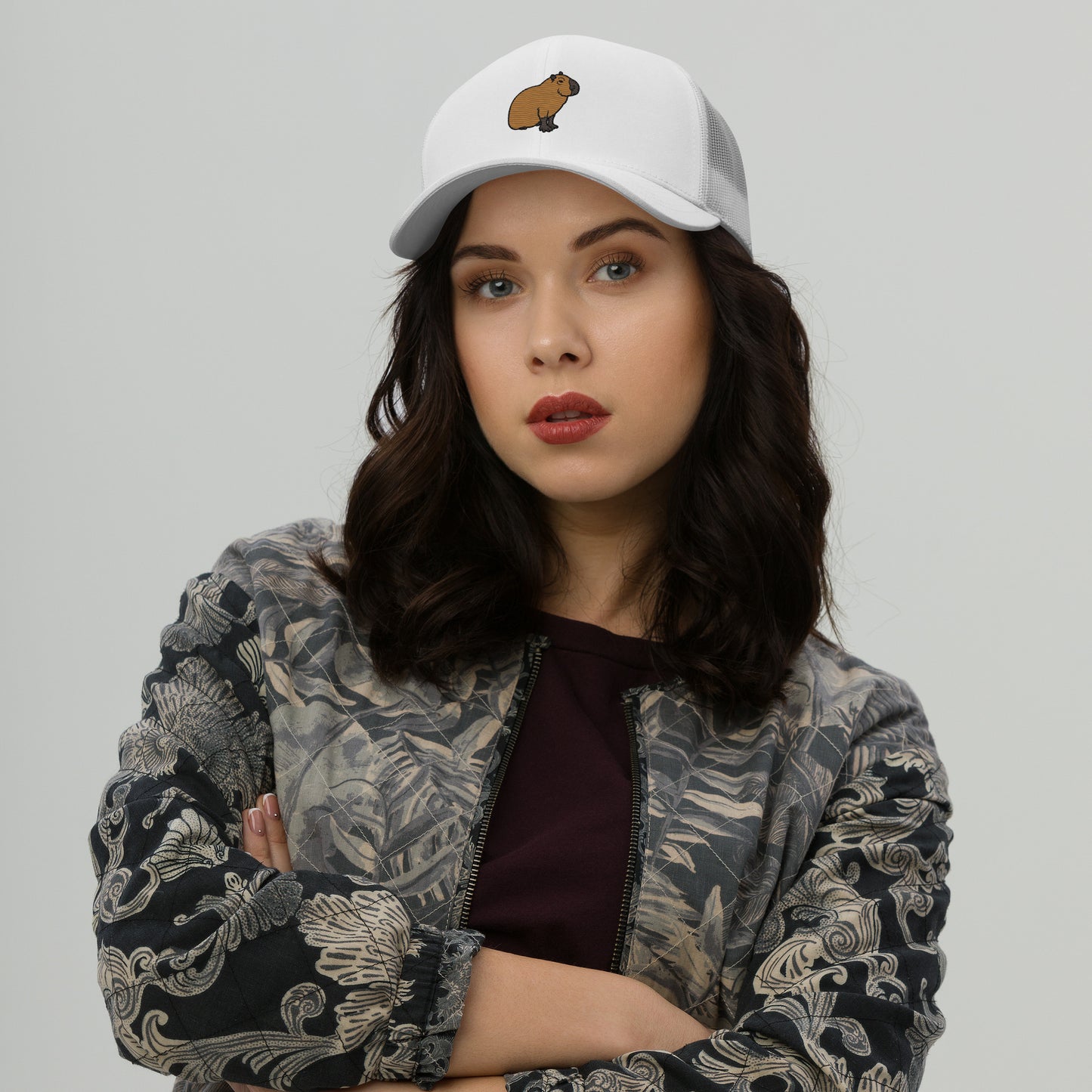 Capybara Trucker Cap - Embroidered - Wildlife Soul Capybara Trucker Cap - Embroidered