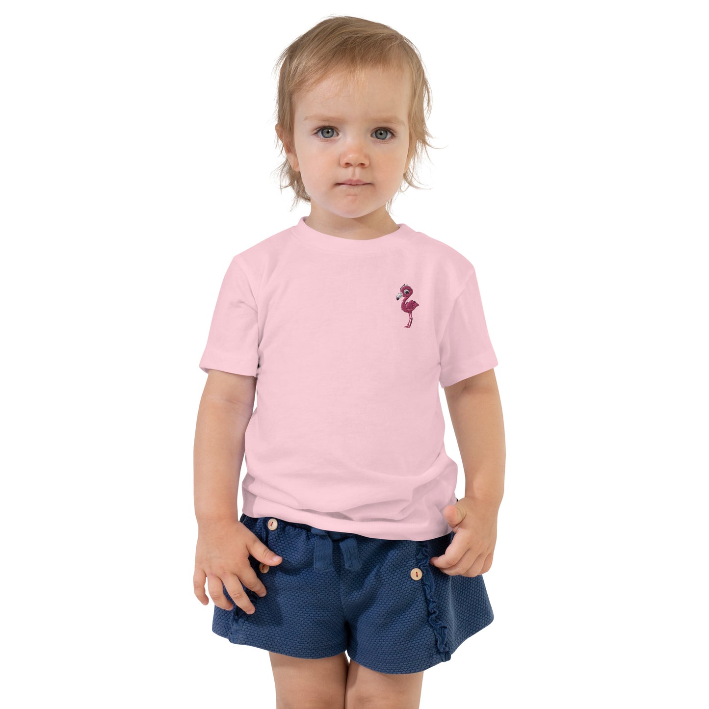 Flamingo Baby T-shirt - Embroidered - Wildlife Soul Flamingo Baby T-shirt - Embroidered