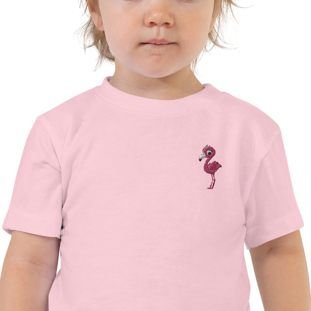 Flamingo Baby T-shirt - Embroidered - Wildlife Soul Flamingo Baby T-shirt - Embroidered