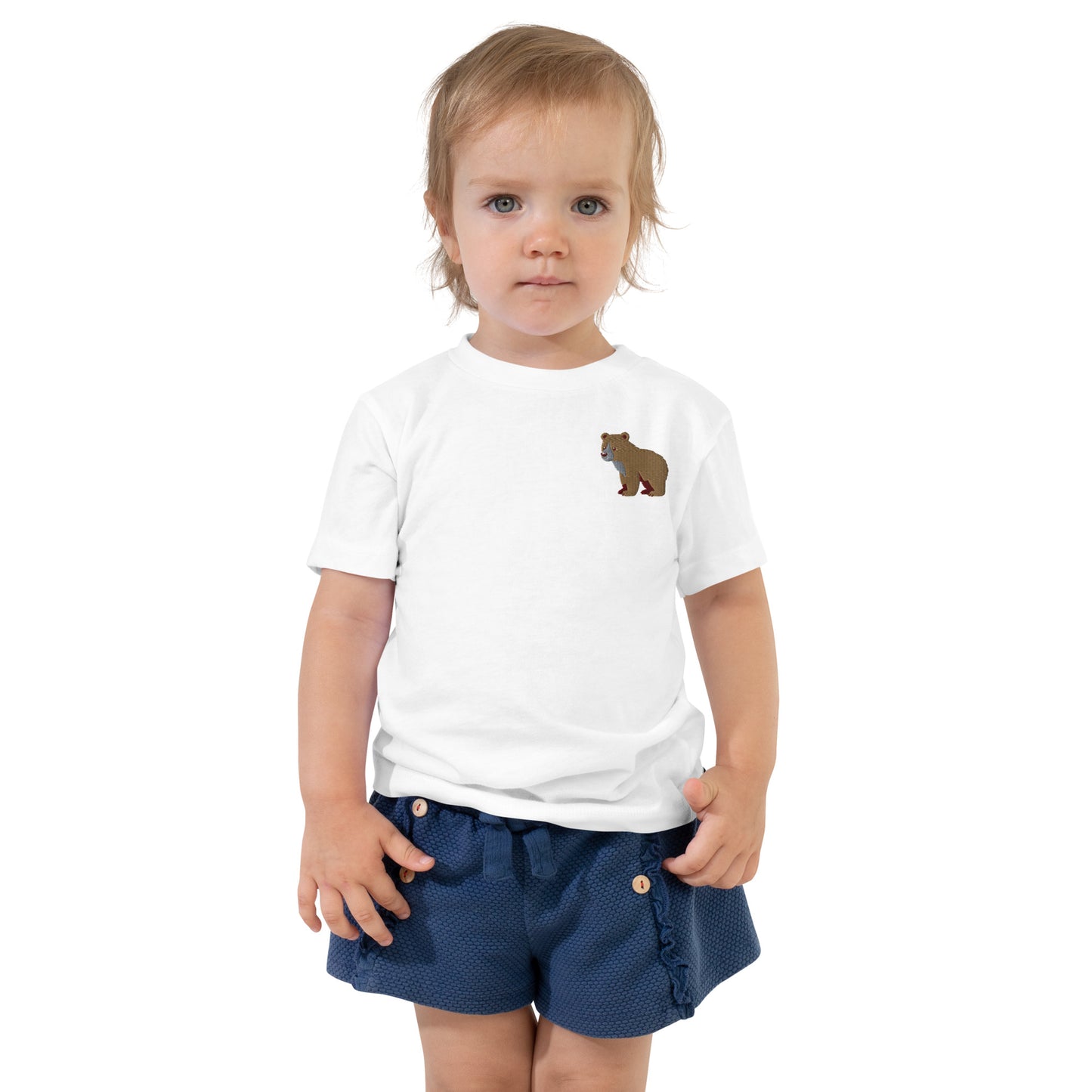 Bear Cotton Baby T-shirt - Embroidered - Wildlife Soul Bear Cotton Baby T-shirt - Embroidered