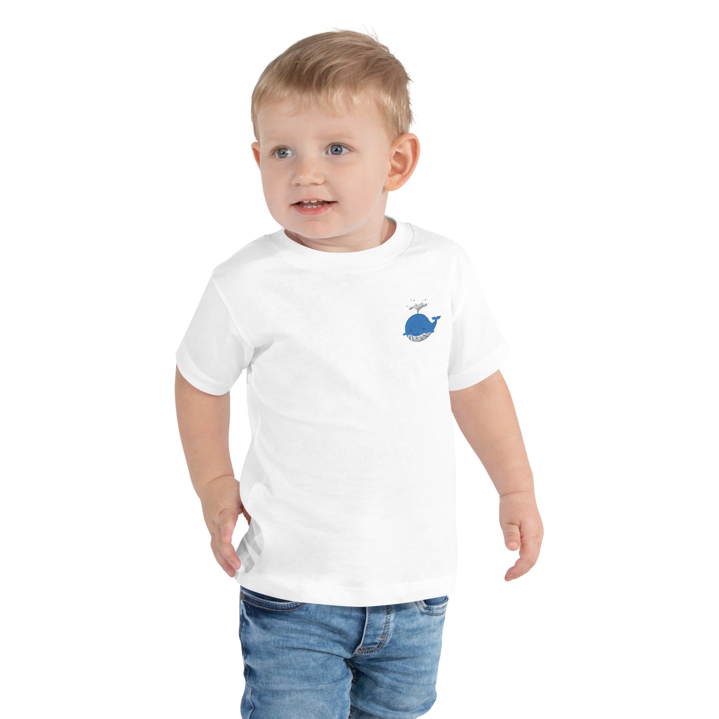 Whale Cotton Baby T-shirt - Embroidered - Wildlife Soul Whale Cotton Baby T-shirt - Embroidered