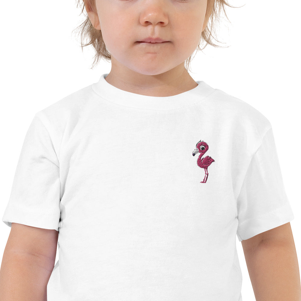 Flamingo Baby T-shirt - Embroidered - Wildlife Soul Flamingo Baby T-shirt - Embroidered