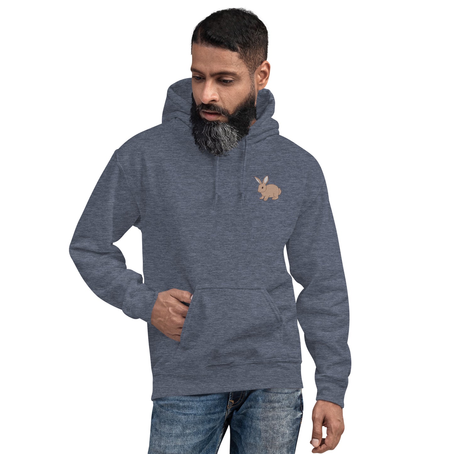 Rabbit Cotton Hoodie - Embroidered - Wildlife Soul Rabbit Cotton Hoodie - Embroidered