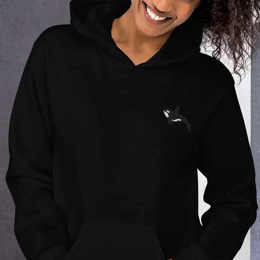 killer whale Cotton Hoodie - Embroidered - Wildlife Soul killer whale Cotton Hoodie - Embroidered