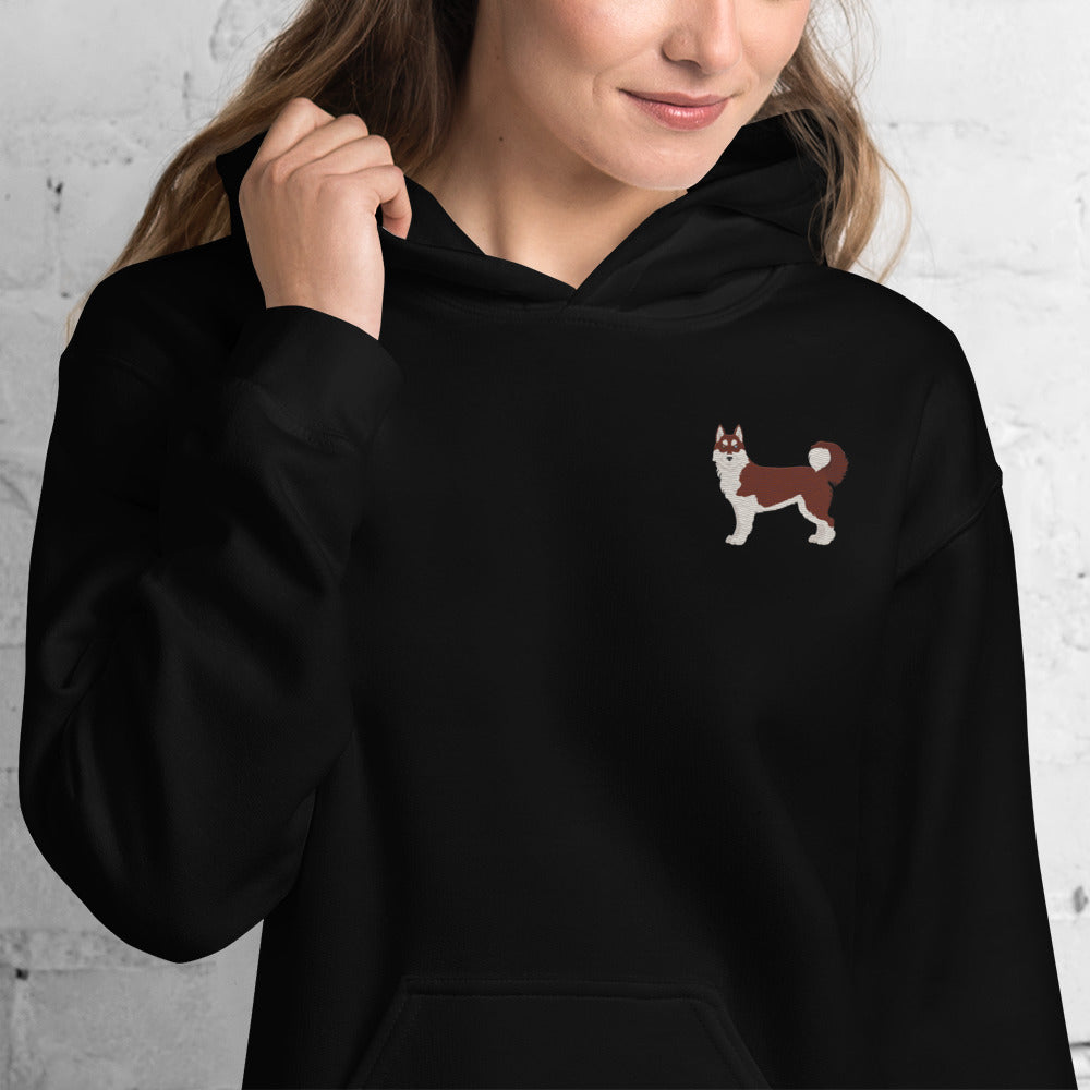 Alaskan Malamute Cotton Hoodie - Embroidered - Wildlife Soul Alaskan Malamute Cotton Hoodie - Embroidered
