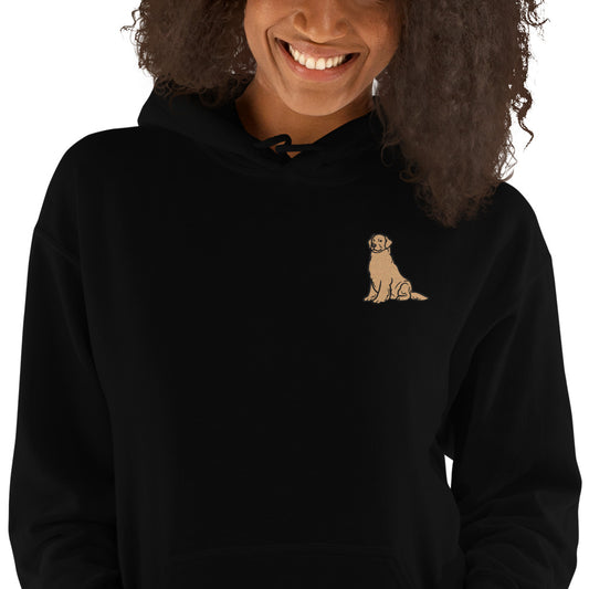 Golden Retriever Cotton Hoodie - Embroidered - Wildlife Soul Golden Retriever Cotton Hoodie - Embroidered