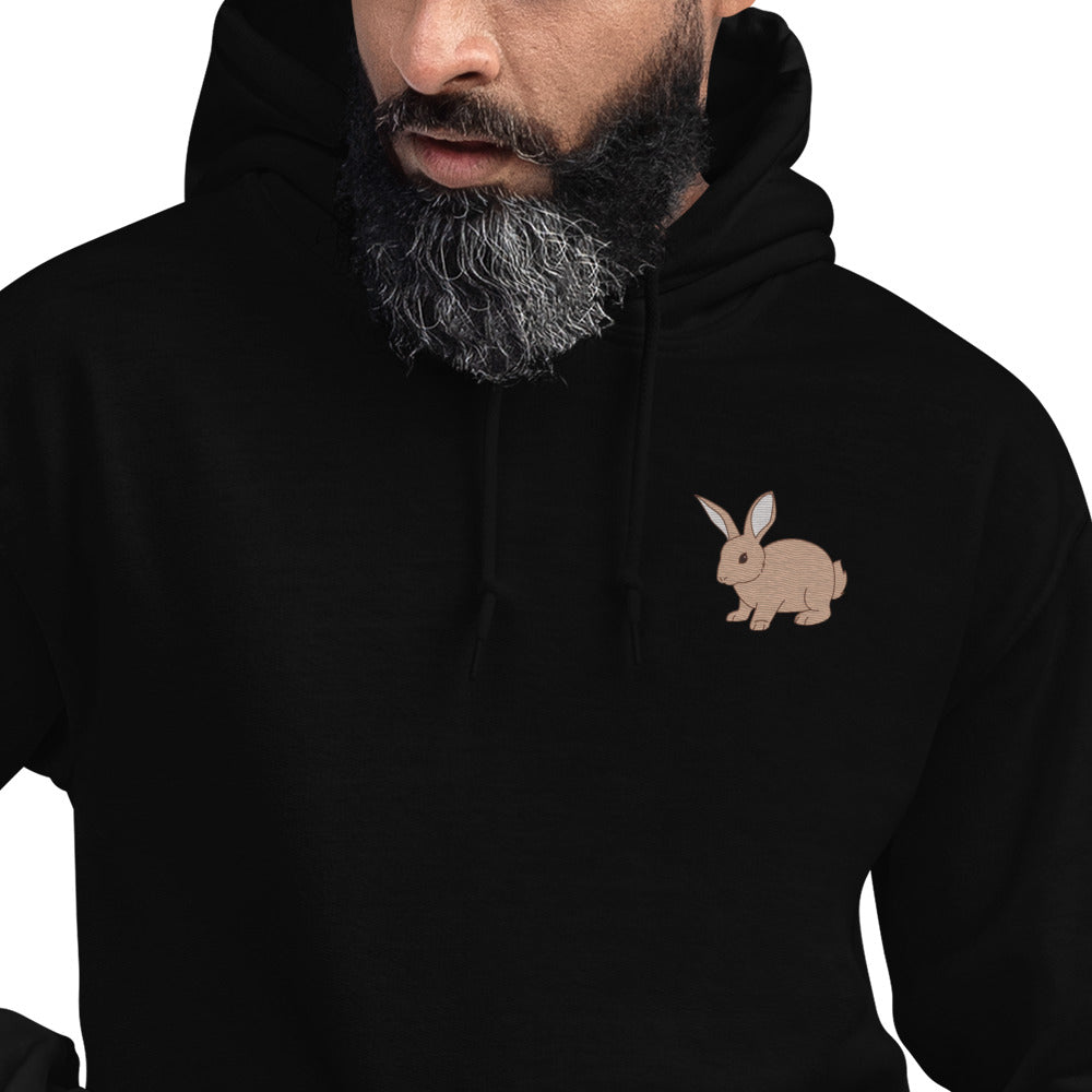 Rabbit Cotton Hoodie - Embroidered - Wildlife Soul Rabbit Cotton Hoodie - Embroidered