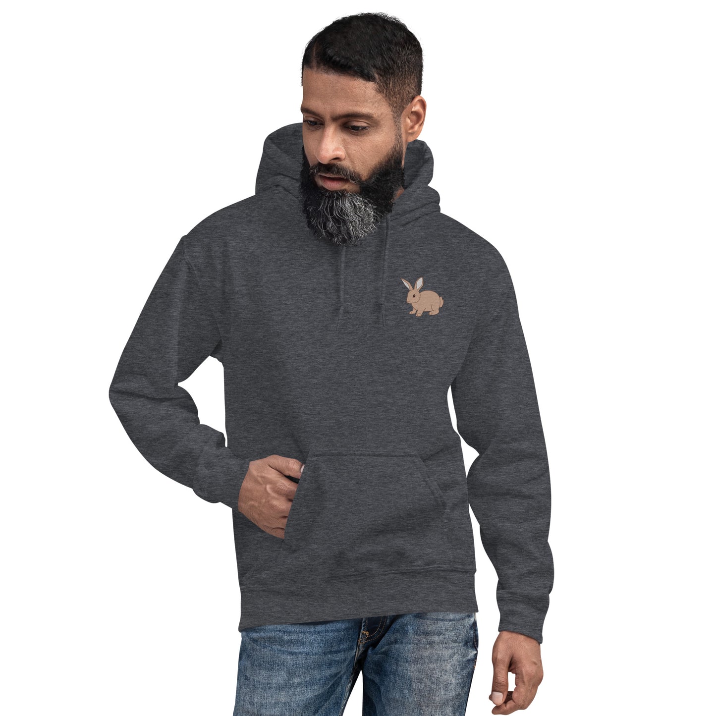 Rabbit Cotton Hoodie - Embroidered - Wildlife Soul Rabbit Cotton Hoodie - Embroidered