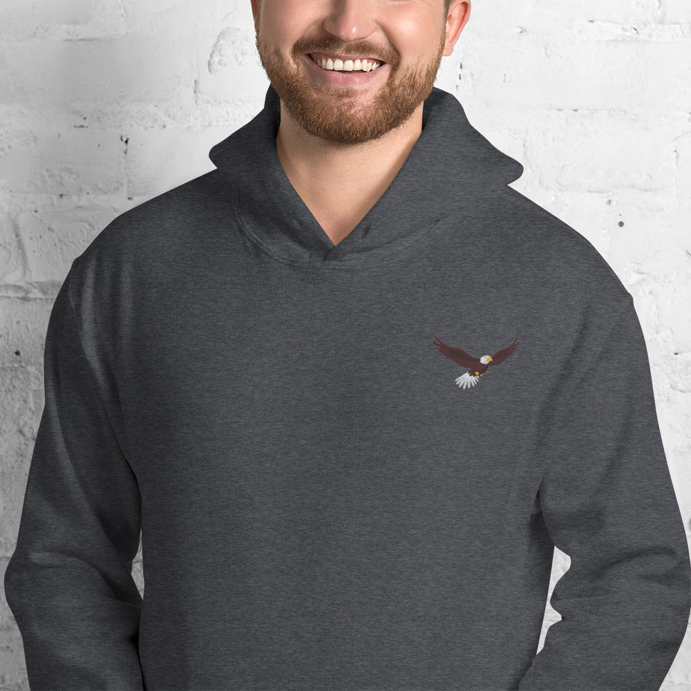 Eagle Cotton Hoodie - Embroidered - Wildlife Soul Eagle Cotton Hoodie - Embroidered