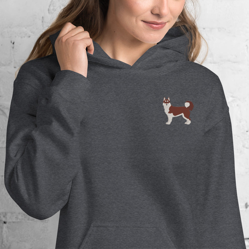 Alaskan Malamute Cotton Hoodie - Embroidered - Wildlife Soul Alaskan Malamute Cotton Hoodie - Embroidered