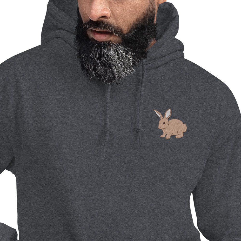 Rabbit Cotton Hoodie - Embroidered - Wildlife Soul Rabbit Cotton Hoodie - Embroidered