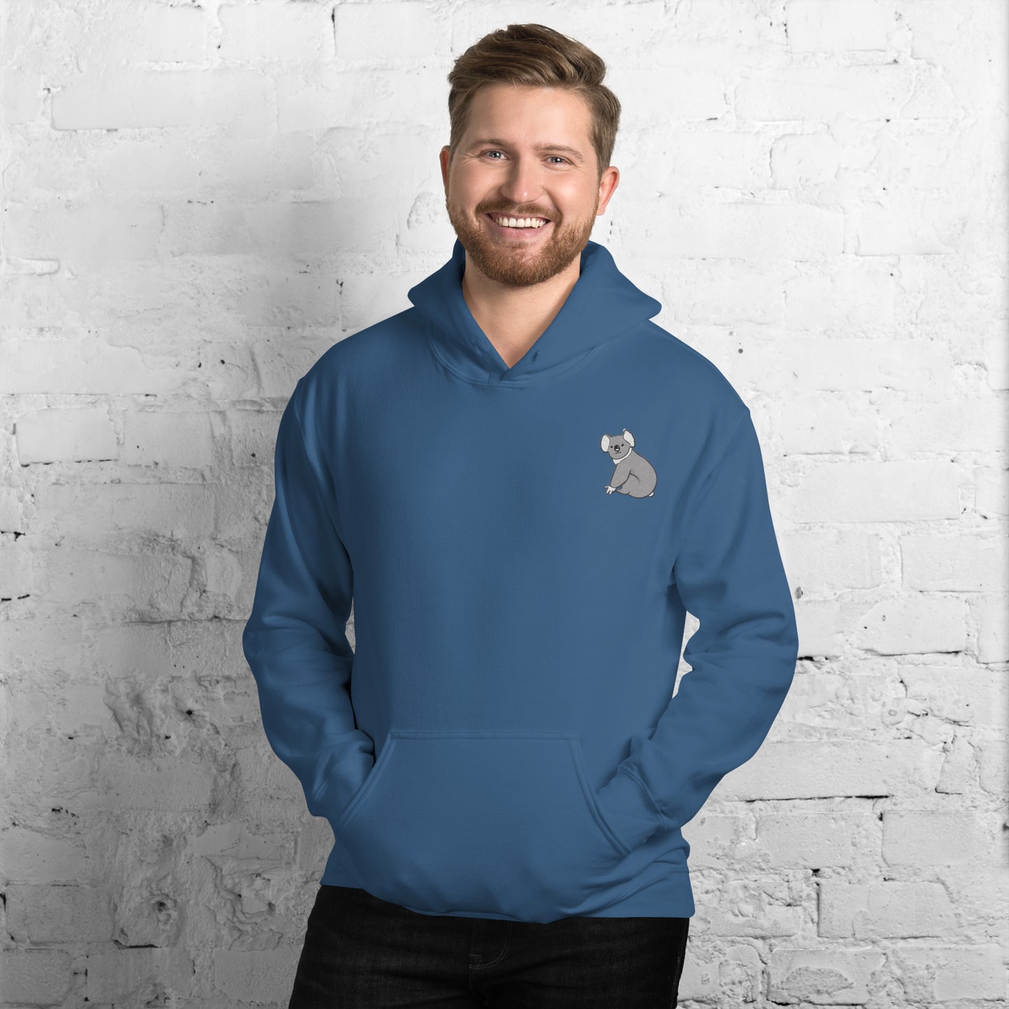 Koala Cotton Hoodie - Embroidered - Wildlife Soul Koala Cotton Hoodie - Embroidered