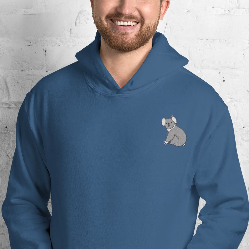 Koala Cotton Hoodie - Embroidered - Wildlife Soul Koala Cotton Hoodie - Embroidered
