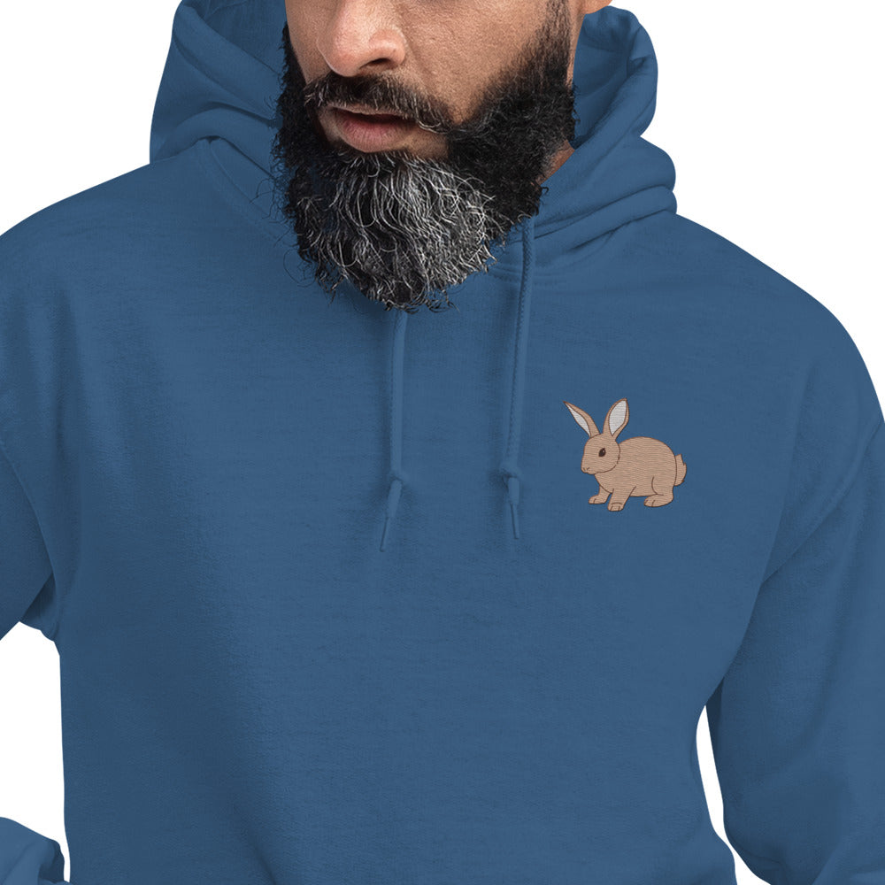 Rabbit Cotton Hoodie - Embroidered - Wildlife Soul Rabbit Cotton Hoodie - Embroidered