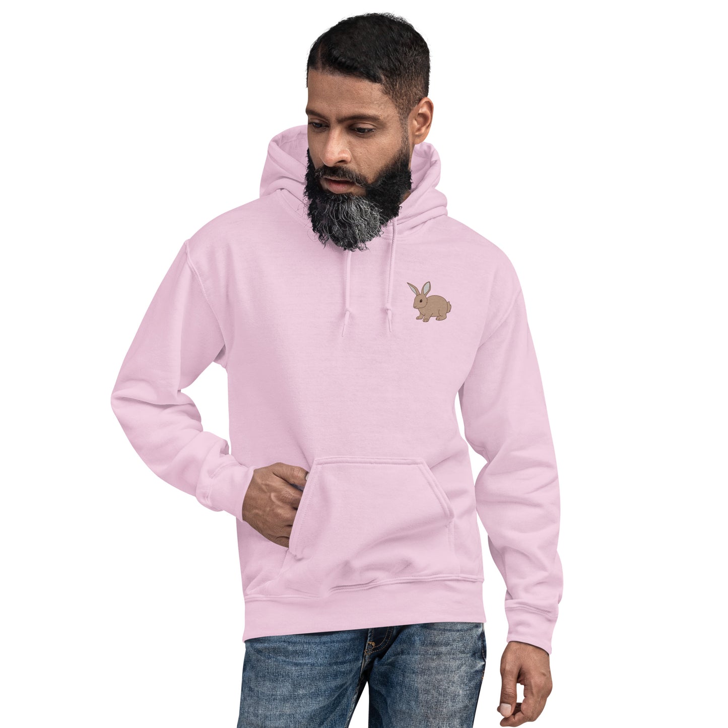 Rabbit Cotton Hoodie - Embroidered - Wildlife Soul Rabbit Cotton Hoodie - Embroidered