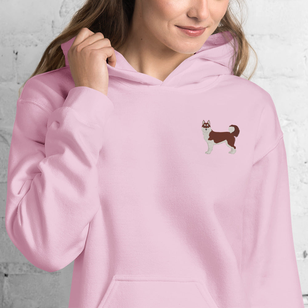 Alaskan Malamute Cotton Hoodie - Embroidered - Wildlife Soul Alaskan Malamute Cotton Hoodie - Embroidered
