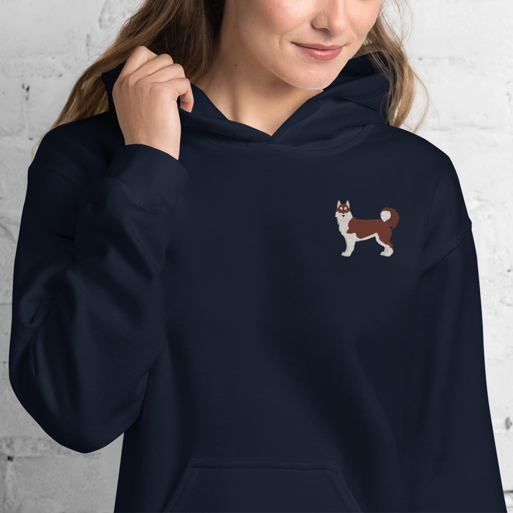 Alaskan Malamute Cotton Hoodie - Embroidered - Wildlife Soul Alaskan Malamute Cotton Hoodie - Embroidered