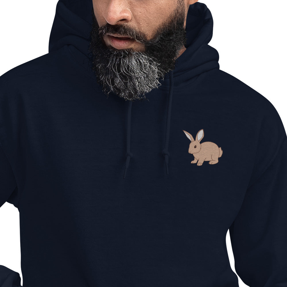Rabbit Cotton Hoodie - Embroidered - Wildlife Soul Rabbit Cotton Hoodie - Embroidered