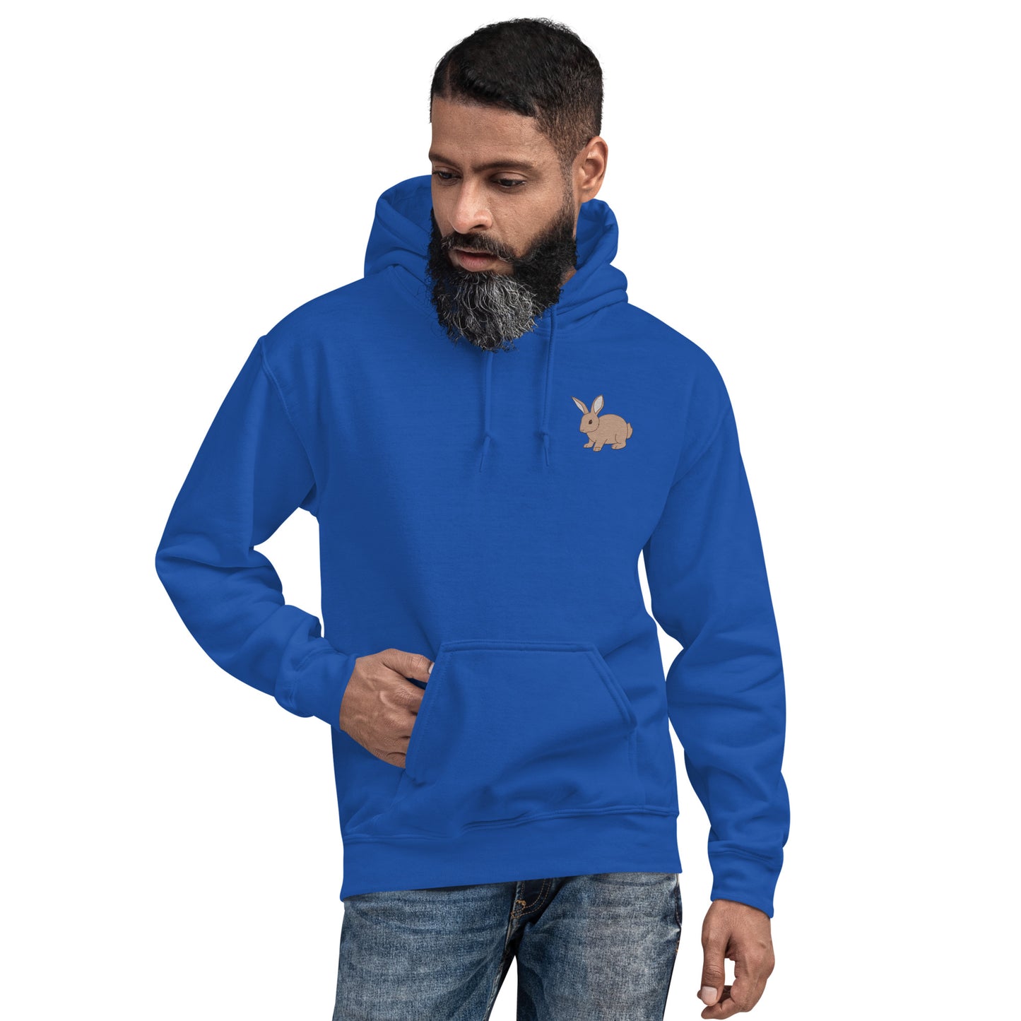 Rabbit Cotton Hoodie - Embroidered - Wildlife Soul Rabbit Cotton Hoodie - Embroidered