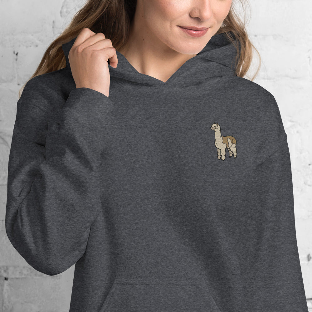 Alpaca Cotton Hoodie - Embroidered - Wildlife Soul   Alpaca Cotton Hoodie - Embroidered