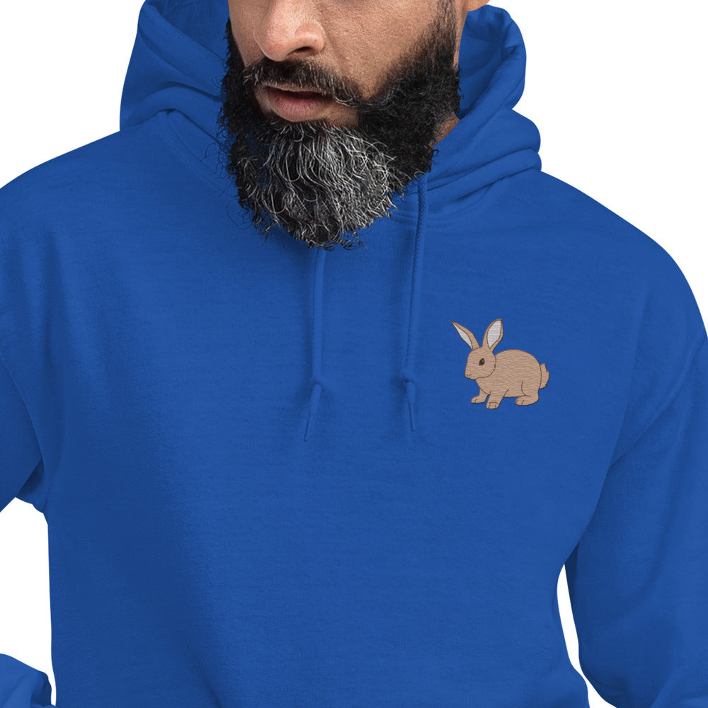 Rabbit Cotton Hoodie - Embroidered - Wildlife Soul Rabbit Cotton Hoodie - Embroidered