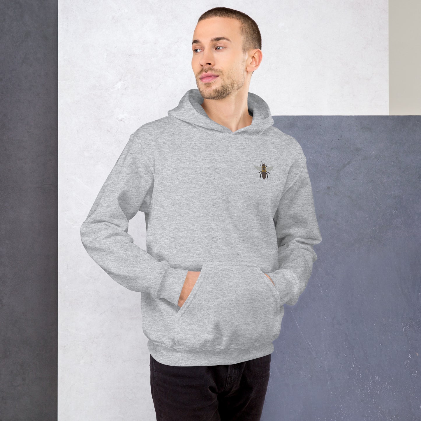 Bee Cotton Hoodie - Embroidered - Wildlife Soul Bee Cotton Hoodie - Embroidered