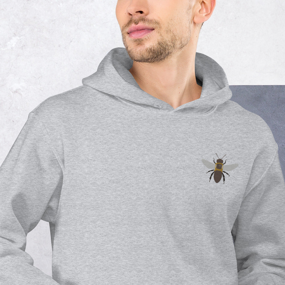 Bee Cotton Hoodie - Embroidered - Wildlife Soul Bee Cotton Hoodie - Embroidered