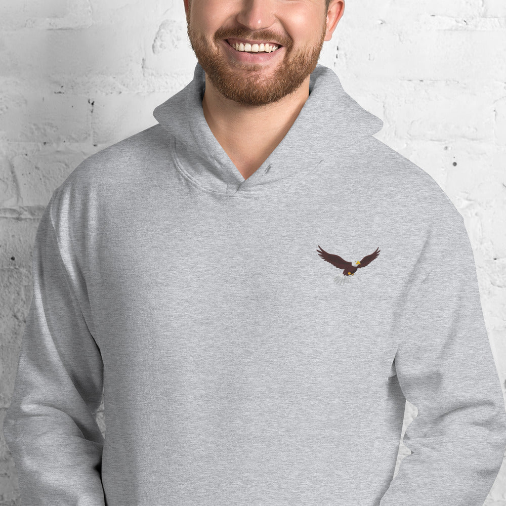 Eagle Cotton Hoodie - Embroidered - Wildlife Soul Eagle Cotton Hoodie - Embroidered