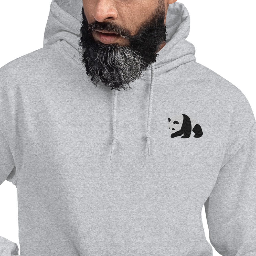Panda Cotton Hoodie - Embroidered - Wildlife Soul Panda Cotton Hoodie - Embroidered