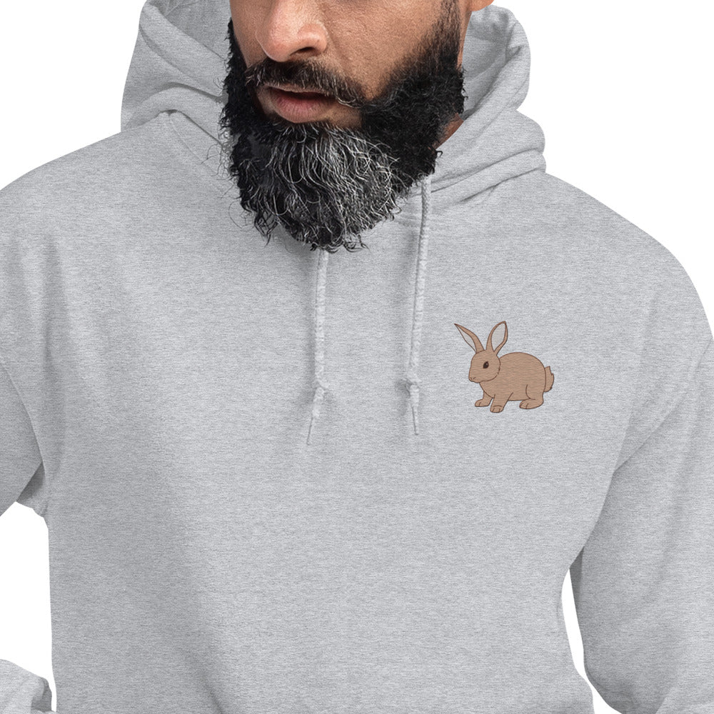 Rabbit Cotton Hoodie - Embroidered - Wildlife Soul Rabbit Cotton Hoodie - Embroidered