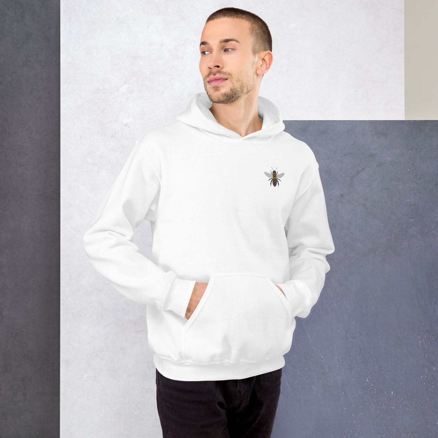 Bee Cotton Hoodie - Embroidered - Wildlife Soul Bee Cotton Hoodie - Embroidered