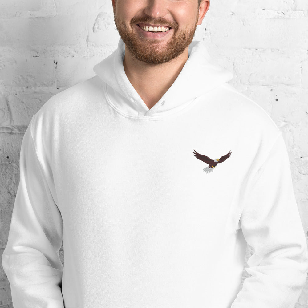 Eagle Cotton Hoodie - Embroidered - Wildlife Soul Eagle Cotton Hoodie - Embroidered