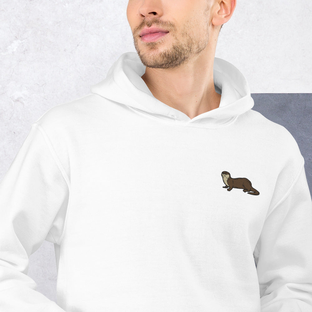 Otter Cotton Hoodie - Embroidered - Wildlife Soul   Otter Cotton Hoodie - Embroidered