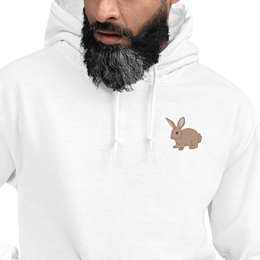 Rabbit Cotton Hoodie - Embroidered - Wildlife Soul Rabbit Cotton Hoodie - Embroidered