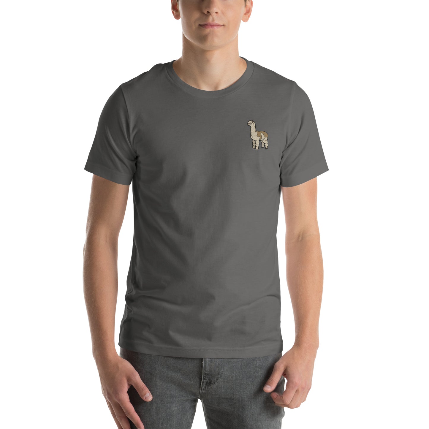 Alpaca Cotton T-shirt - Embroidered - Wildlife Soul Alpaca Cotton T-shirt - Embroidered