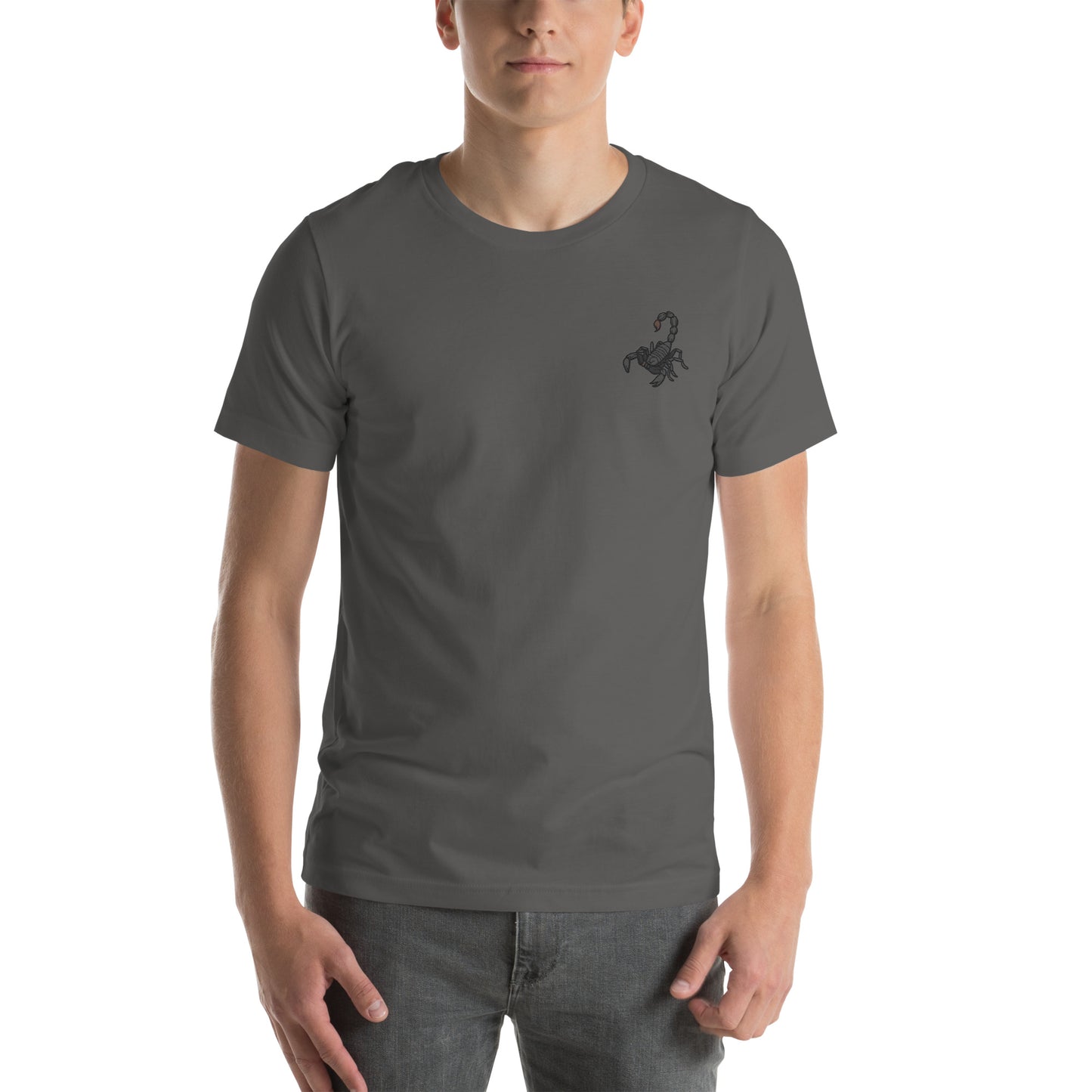 Scorpio Cotton T-Shirt - Embroidered - Wildlife Soul Scorpio Cotton T-Shirt - Embroidered