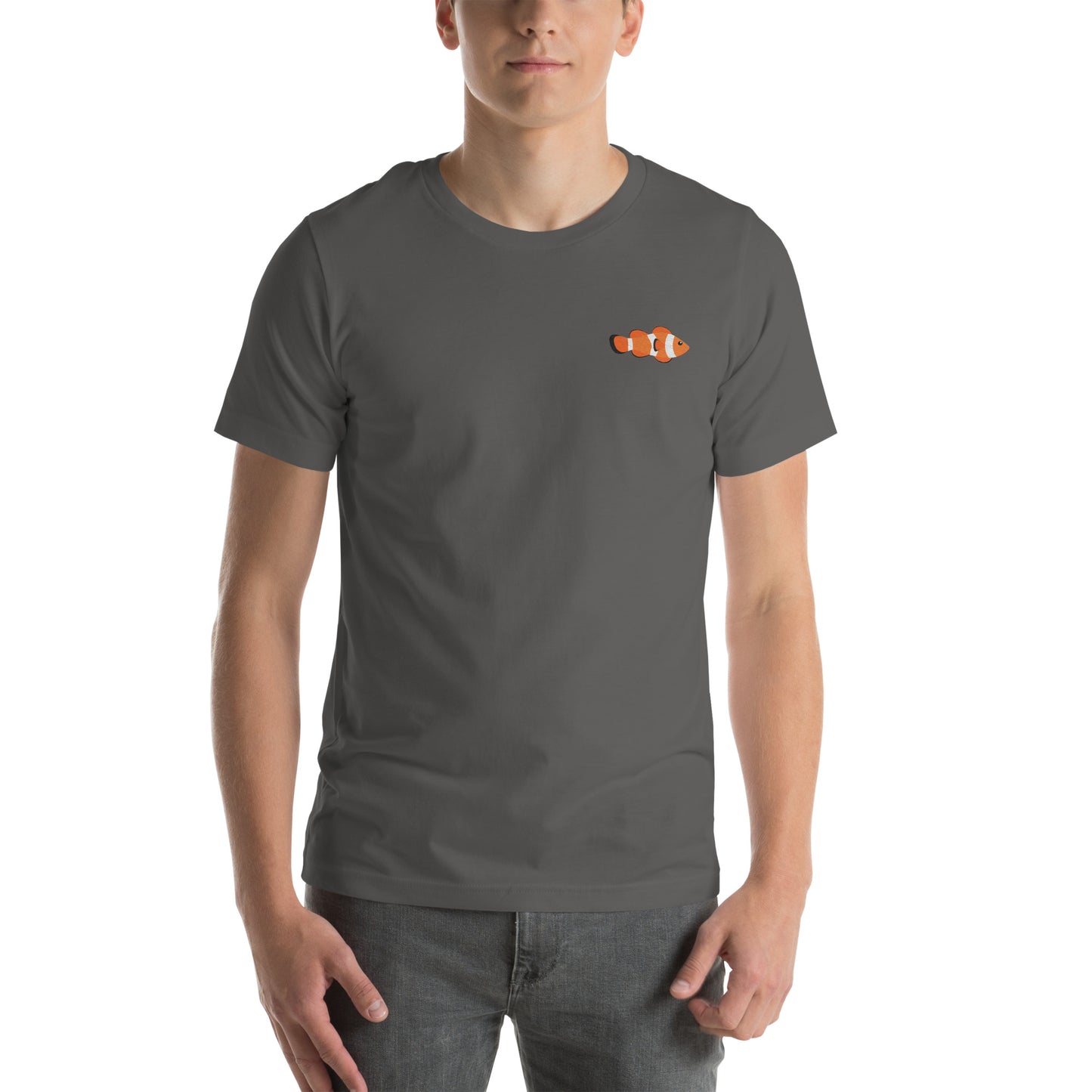 Clownfish Cotton T-Shirt - Embroidered - Wildlife Soul Clownfish Cotton T-Shirt - Embroidered