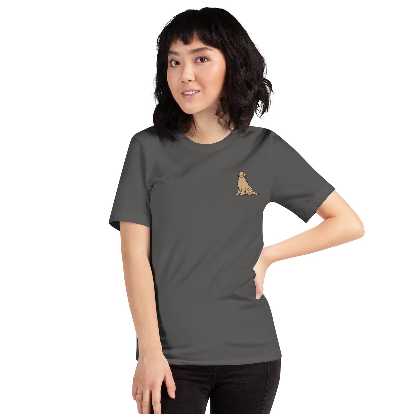 Golden Retriever Cotton T-Shirt - Embroidered - Wildlife Soul Golden Retriever Cotton T-Shirt - Embroidered
