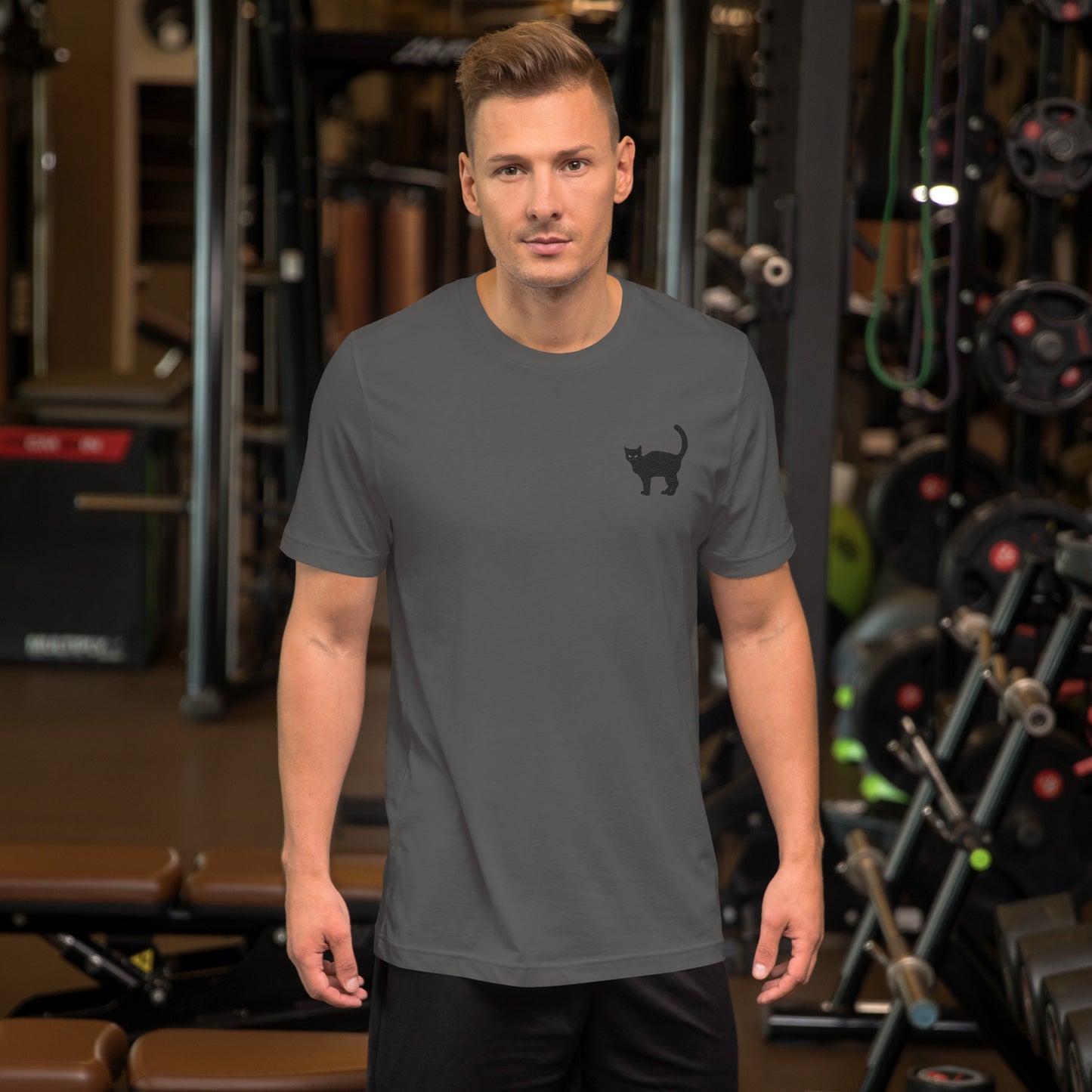 Black Cat T-Shirt - Embroidered - Wildlife Soul Black Cat T-Shirt - Embroidered