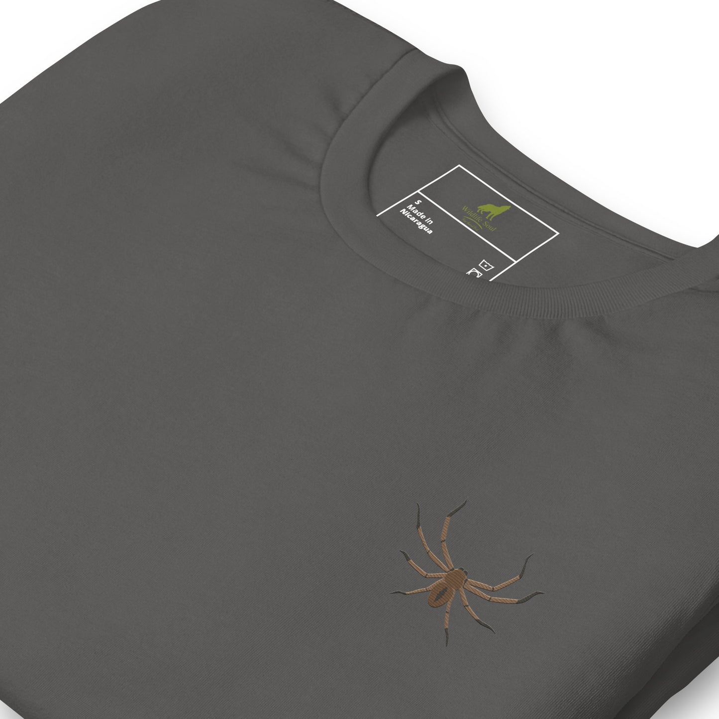 Spider Cotton T-Shirt - Embroidered - Wildlife Soul Spider Cotton T-Shirt - Embroidered