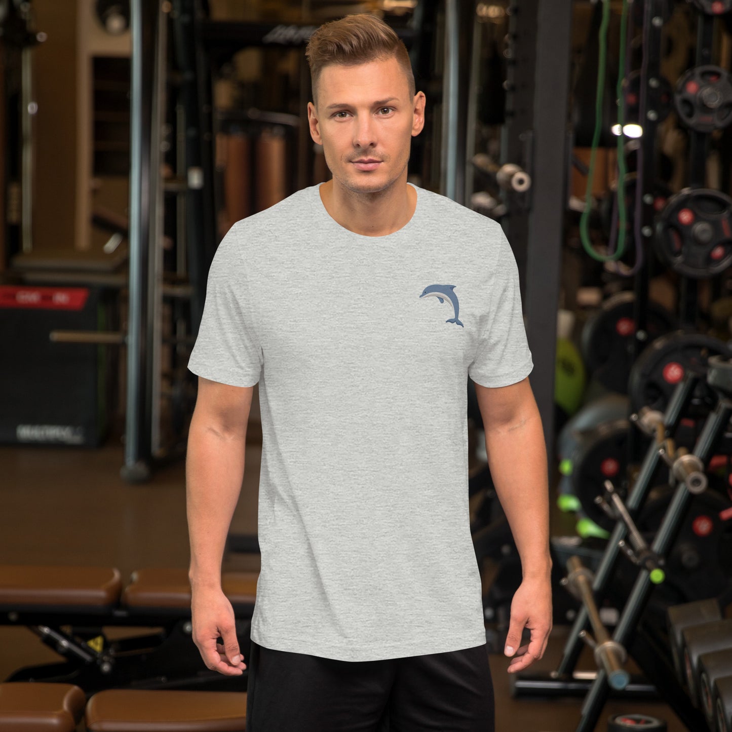Dolphin Cotton T-Shirt - Embroidered - Wildlife Soul Dolphin Cotton T-Shirt - Embroidered