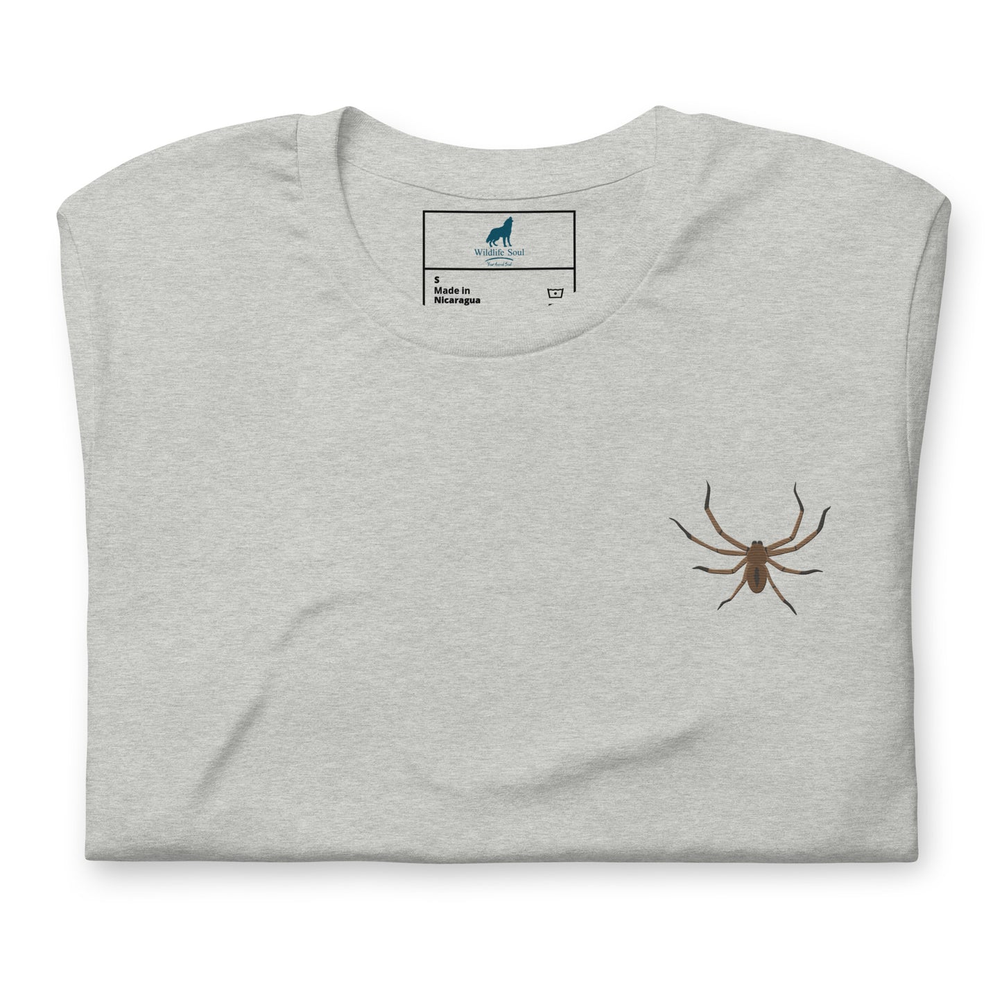 Spider Cotton T-Shirt - Embroidered - Wildlife Soul Spider Cotton T-Shirt - Embroidered
